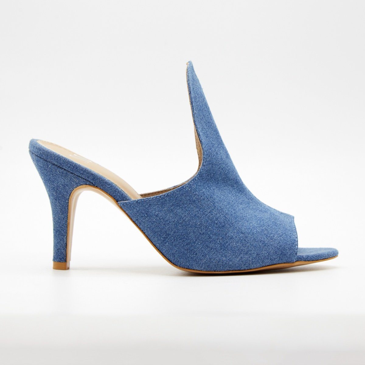 Blue mule heels new arrivals