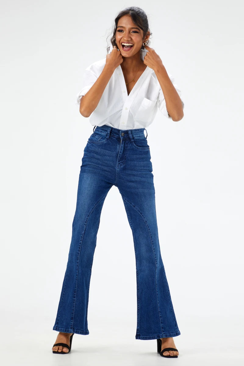 Becky High Rise Bootcut Jeans by Madish