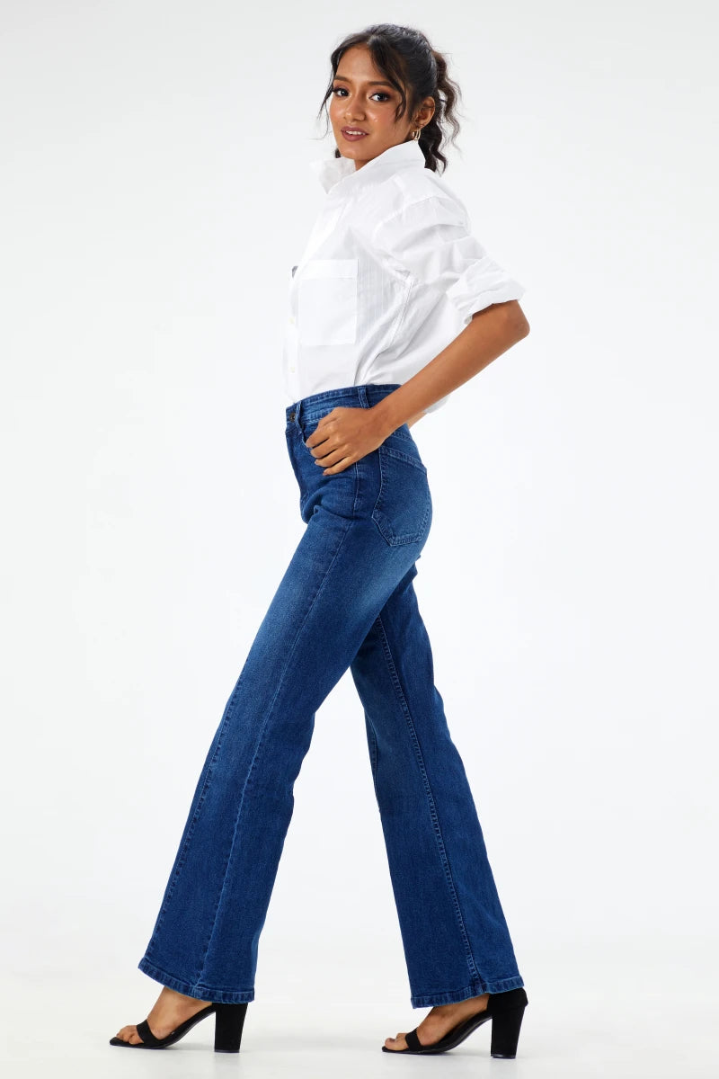 Becky High Rise Bootcut Jeans by Madish