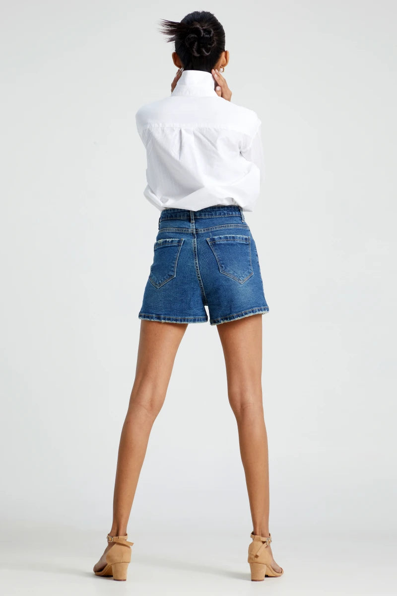 Boho Girl High Waist Denim Shorts by Madish