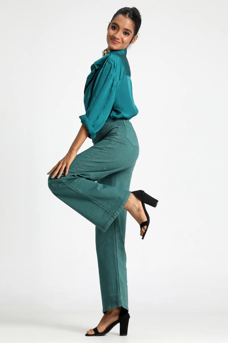 Opulent Jade Wide Leg Jeans by Madish