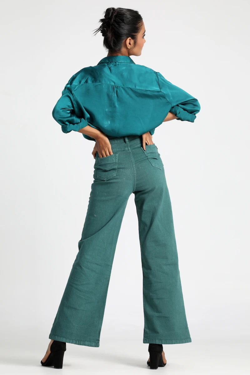 Opulent Jade Wide Leg Jeans by Madish