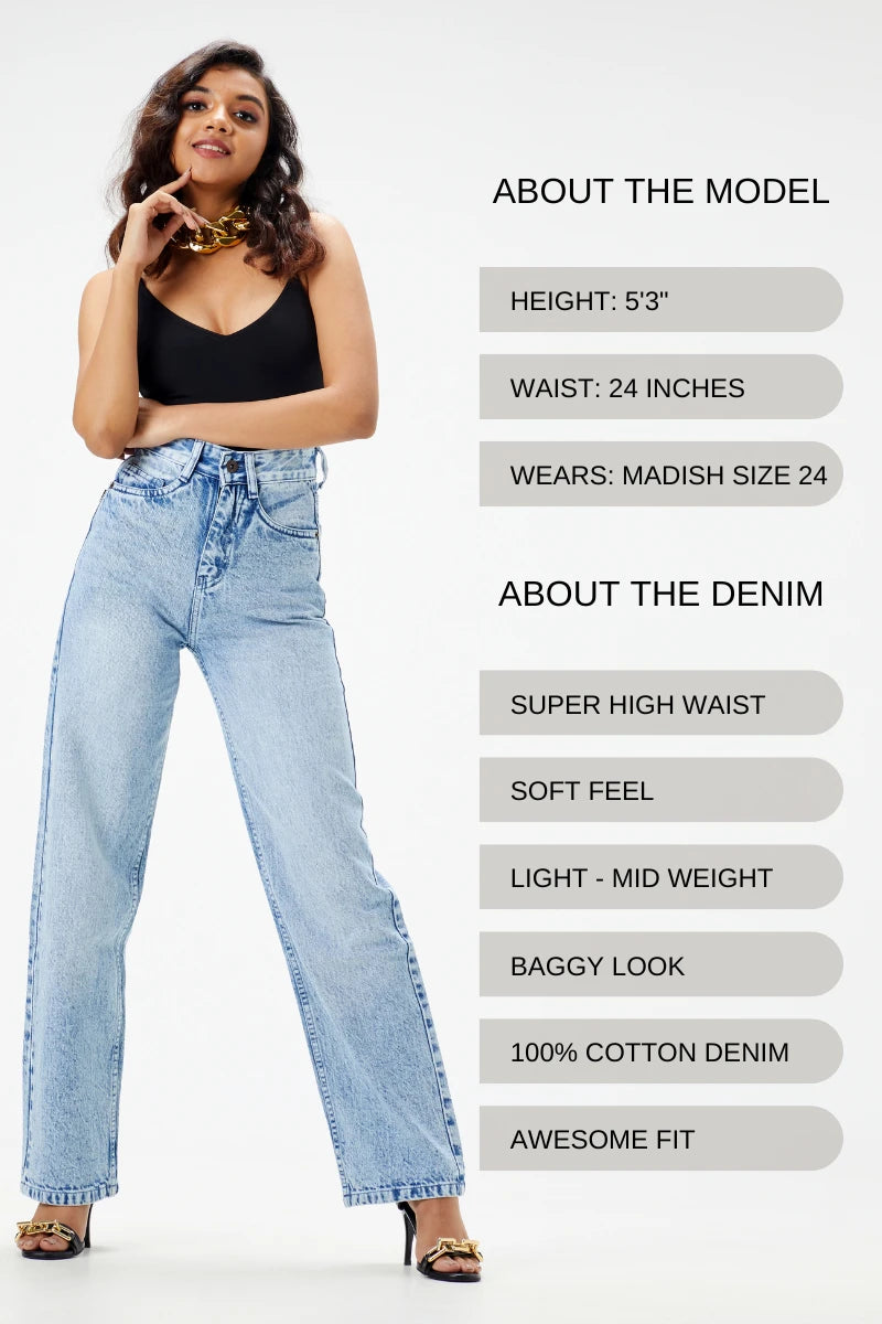 Pattie Baggy High Waist Jeans by Madish