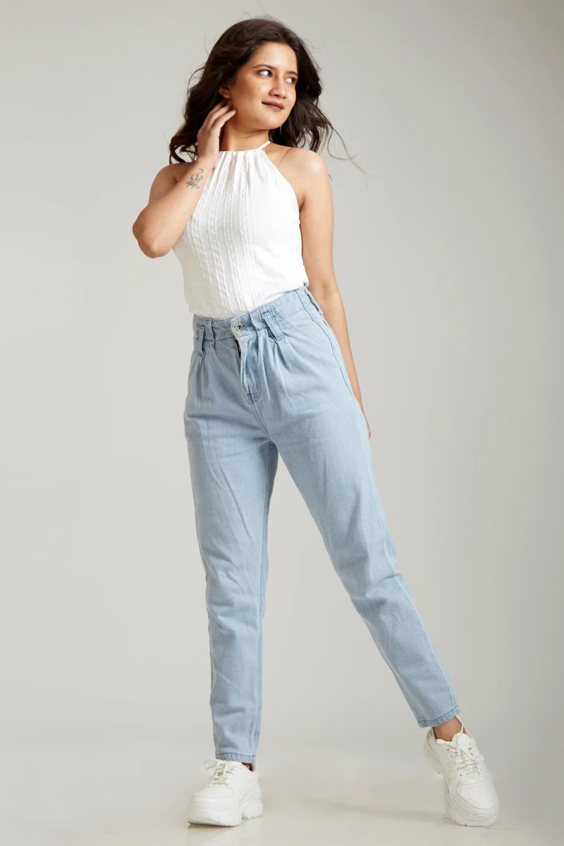 SAMAN FASHION WEAR Regular Fit Women Denim Blue Denim Trousers Jeans-Pack  of 1 | Gorgeous
