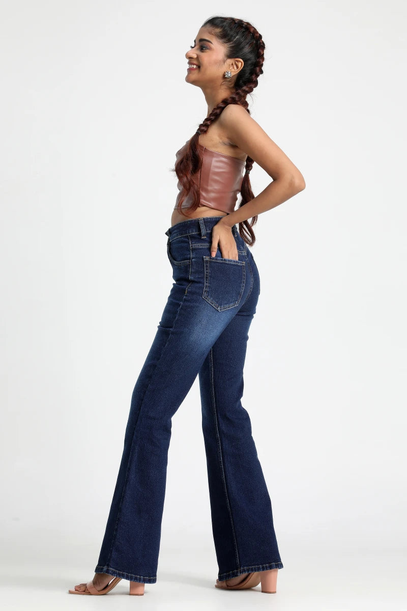 The 80s Vintage Bootcut High Waist Jeans by Madish