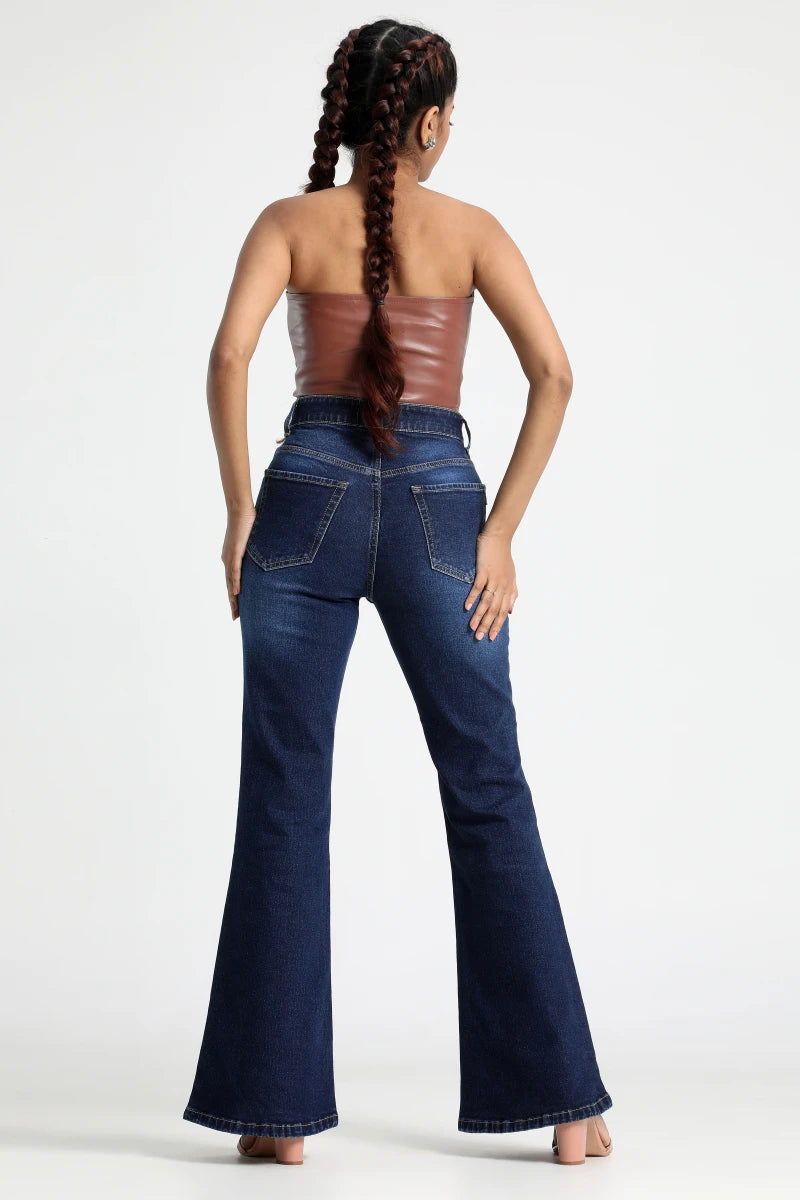 The 80s Vintage Bootcut High Waist Jeans by Madish