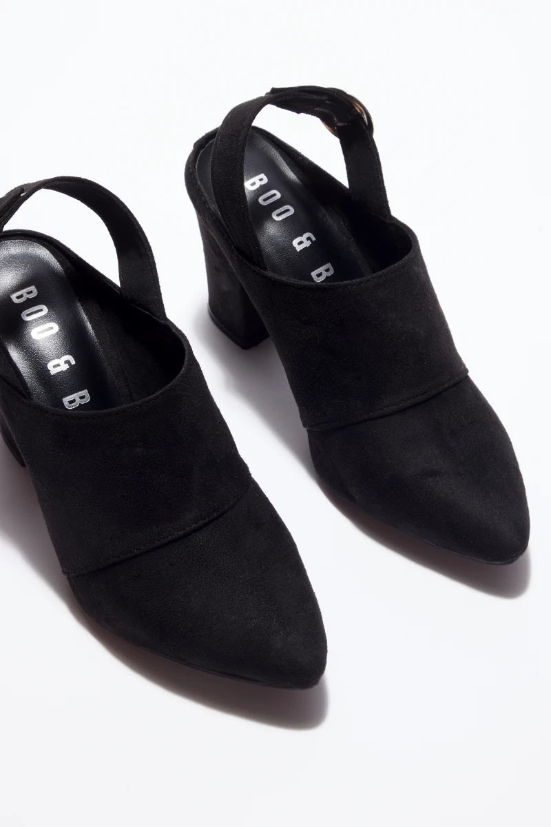 The Alpha Fem Suede Mules by Boo & Babe