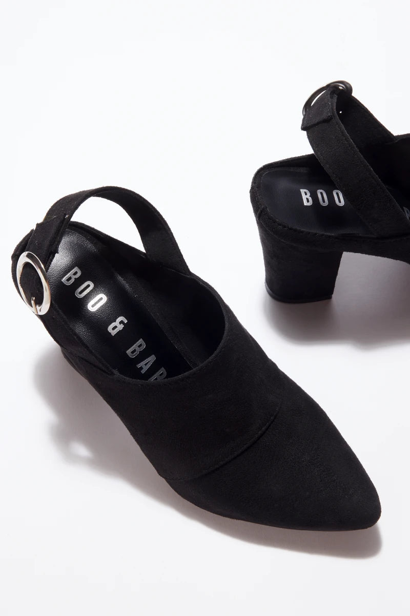 The Alpha Fem Suede Mules by Boo & Babe