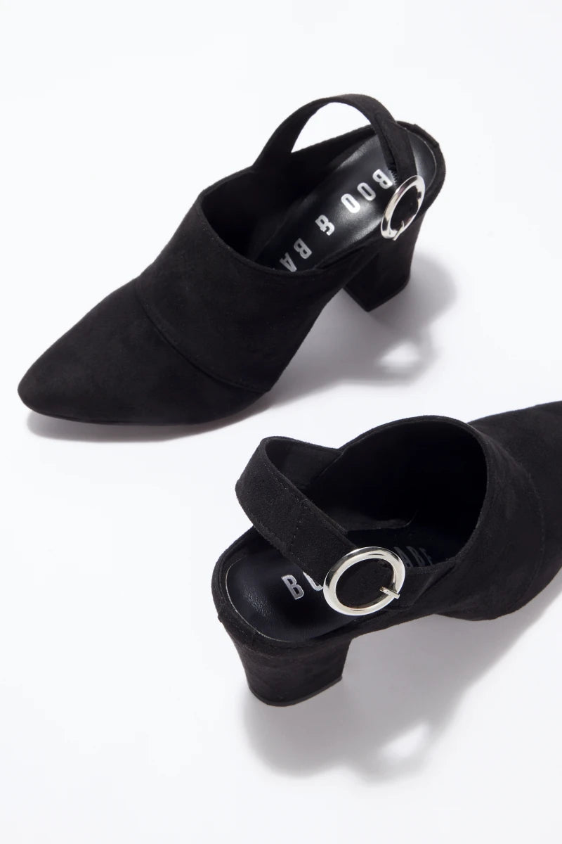 The Alpha Fem Suede Mules by Boo & Babe