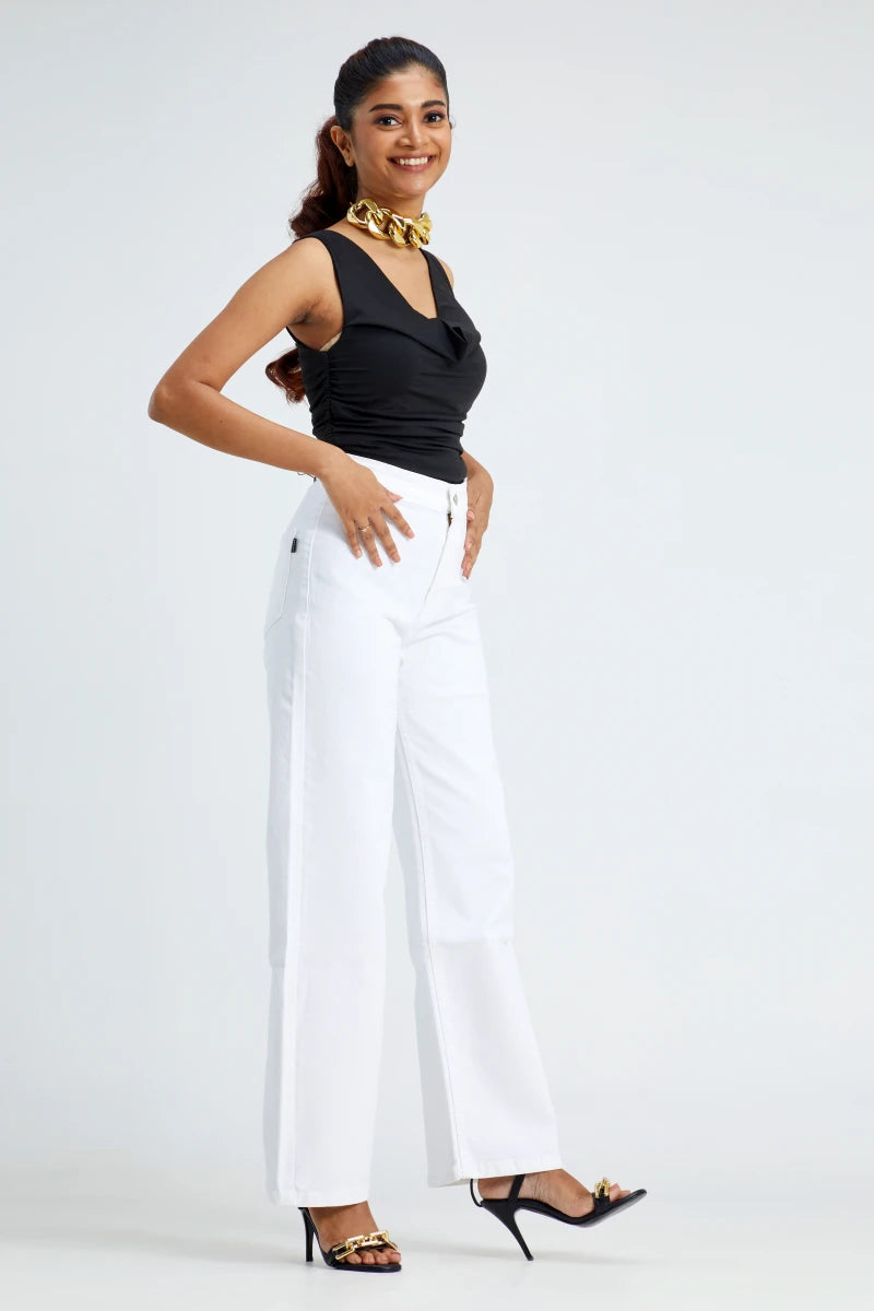 The Chic Flared Wide Leg Denim by Madish