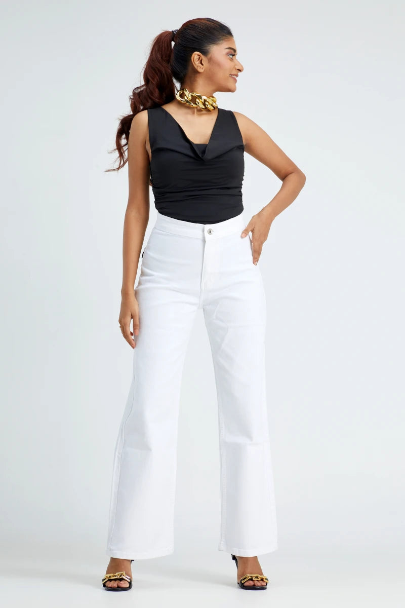 The Chic Flared Wide Leg Denim by Madish