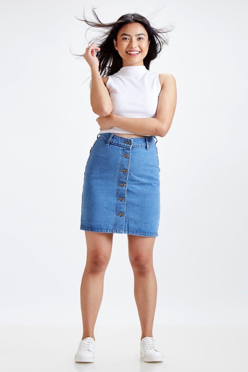 Denim Skirts End 2022 on a High (and Long) Note